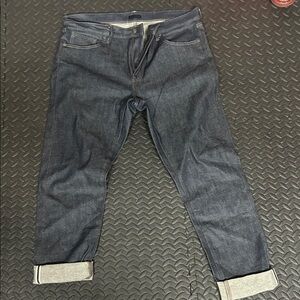 Uniqlo Men's Slim Straight Dark Indigo Jeans
